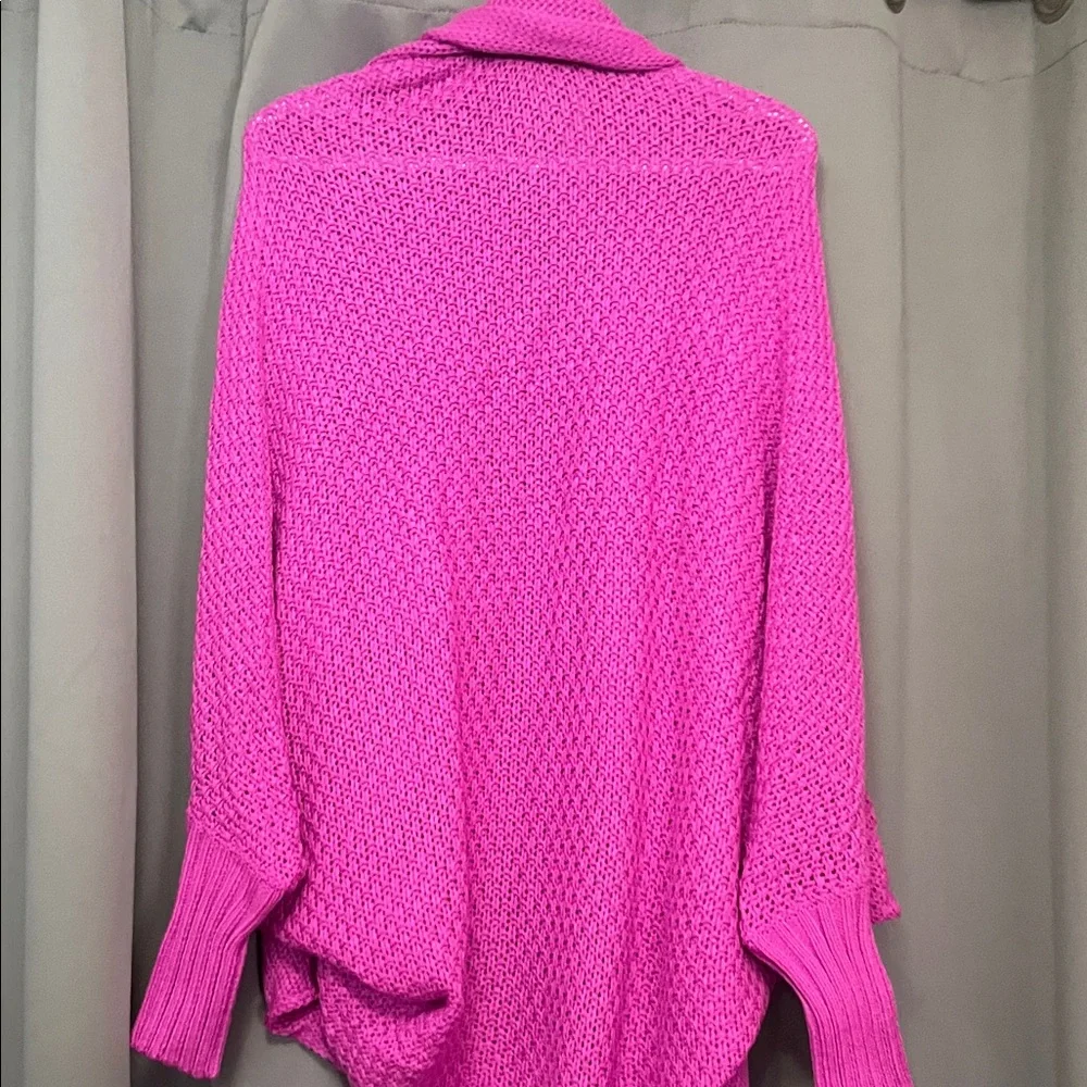 Vibrant Fuchsia Open-Front Cardigan.. - Picture 3 of 3